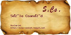 Süle Csanád névjegykártya