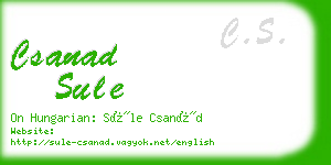 csanad sule business card